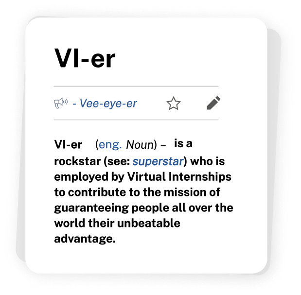 Virtual Internships - VI-er definition