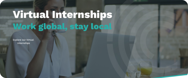 Virtual Internships - Work global, stay local - banner